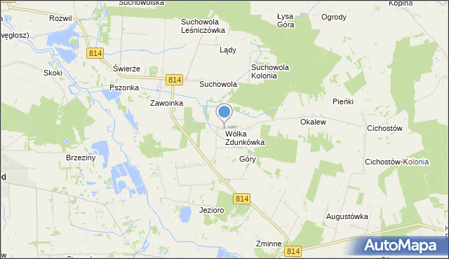 mapa Wólka Zdunkówka, Wólka Zdunkówka na mapie Targeo